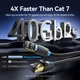 Патч-корд 1.5м, S/FTP cat 8 RJ-45 black VENTION (IKABG) - зображення 9