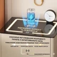 Розумна тумба XF01 з вбудованим сейфом, бездротовою зарядкою і Bluetooth, біла екошкіра / скло - зображення 2