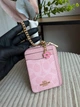 Картхолдер рожевий милий coach маленький гаманець візитниця натуральна шкіра - изображение 10