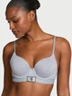 Бюстгальтер Victoria's Secret (225915816685) Perfect Shape Shine Patch Push-Up Bra 75C сірий - зображення 1