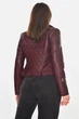Куртка-косуха жіноча з екошкіри бордового кольору Fashion розмір 40-42 (210884) - зображення 3