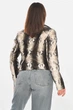 Куртка-косуха женская из экокожи черно-белого цвета Fashion размер 40-42 (210880) - изображение 3