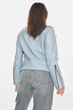 Куртка-косуха женская из экокожи голубого цвета Fashion размер 40-42 (210872) - изображение 3