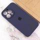 Чохол Silicone Premium case з захистом камери для iPhone 15 Pro Full Camera Protective dark blue - изображение 2