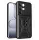 Чехол Primo Shockproof для Realme C85 Pro - противоударный, с подставкой и шторкой для камеры - Black - изображение 2