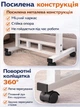 Прикроватный столик на колесах 80х40 см с регулировкой высоты 60-90 см универсальный стол для ноутбука работы учебы и завтрака в постели удобная парта подставка для детей и взрослых мобильный столик для дома спальни или офиса - зображення 2