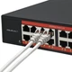 Przelacznik sieciowy Qoltec SWITCH Gigabit Ethernet 16 x RJ45 / 2 x SFP 1000 Mbps (5901878523644) - obraz 4
