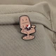Значок BROCHE брошь бижутерия Животные Кот в кресле отдыхает бежевый BRGV115383 - изображение 5