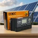 Контроллер заряда для солнечной панели 10A 12V/24V, ШИМ регулятор для свинцово-кислотных аккумуляторов OPEN AGM GEL с LCD дисплеем, 2×USB 5V и автоматическим определением напряжения, DP-510A - изображение 1
