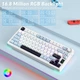 Механічна бездротова клавіатура AULA S75 Pro / 75% / Три режими підключення / Seyia Switch / White Blue - зображення 5