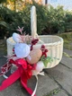 Корзина пасхальная с украшением белая (00388) - изображение 3