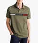 Чоловіча футболка поло Tommy Hilfiger, regular fit, з написом, оливкова, розмір L - изображение 1