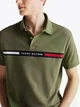 Чоловіча футболка поло Tommy Hilfiger, regular fit, з написом, оливкова, розмір L - изображение 2