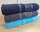 Набір турецьких бамбукових махрових рушників Zeron 3 штуки 70х140 Bamboo Dark Blue - зображення 3