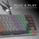 Клавіатура GamePro MK140R Red Swich Low Profile USB Dark Gray (MK140R) GamePro MK140R 996482 - зображення 4