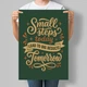Мотивационный постер Small Steps Today Lead to Big Results Tomorrow А3 30х42 см (MOTN026_А3) - изображение 1