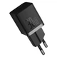 Мережевий зарядний пристрій Type-C GaN5 Fast Charger (mini) 30W+кабель 2Type-C 1 м. блок живлення чорний, Baseus (P10110902113-00) - зображення 3
