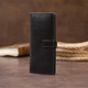 Вертикальный бумажник глянцевый Anet на кнопке GRANDE PELLE 11324 Черный - изображение 7