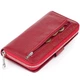 Вертикальный вместительный кошелек из кожи женский ST Leather 19307 Бордовый - изображение 2