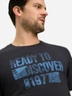 Футболка хлопковая длинная мужская Camel Active T-shirts 1/2 sleeves 409700-7T17-48 XL Темно-синяя с принтом (4063366239787) - изображение 5