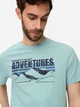 Футболка хлопковая длинная мужская Camel Active T-shirts 1/2 sleeves 409700-7T02-32 2XL Светло-зеленая с принтом (4063366255831) - изображение 5