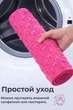 Резиновый коврик на присосках 95х35 см защитный в ванну и душ противоскользящий для взрослых и детей на дно ванной комнаты силиконовый в душевую кабину и детскую ванночку для купания с рождения безопасный розовый - изображение 6
