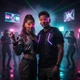 Неоновые LED очки с подсветкой RGB LOW Neon Glow Розовый Оранжевый (LOW-LEDGL-pinkorange) - изображение 3