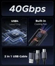 Зовнішня кишеня Orico CNM2-U4 40Gb/s M.2 NVMe SSD - зображення 4