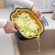 Миска с ситом для мытья овощей и фруктов 20×20,5×8 см - изображение 3