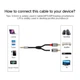 Кабель мультимедійний 3.5mm M to 2xRCA M 5.0m AV116 black Ugreen - зображення 6