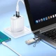Перехідник HOCO Victory USB male to Type-C female adapter UA46B |USB3.0, 60W, LED| Grey - зображення 8