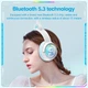 Бездротові ігрові навушники з RGB-підсвічуванням Onikuma B5 Bluetooth 5.3/2.4G/Type-C White/Blue (26850) - зображення 6