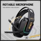 Навушники Onikuma Tri Mode gaming headphones GT828 |BT5.4/2.4G/Type-C, 15/55H, RGB| Black - изображение 9