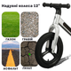 Велобіг Corso 12" QS-42116 зі світною рамою, надувні гумові колеса, регульоване сидіння, дитячий беговел 12 дюймів - зображення 2