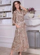 Женский длинный шелковый халат "Клементина" 3459 Mia-Amore, Капучино, 2XL/3XL - изображение 1