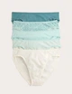 Набір бавовняні трусики Marks&Spencer модель High legs 18(46) 5 шт green mix 0221 - зображення 1
