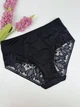 Слипы с цветочным кружевом 8204, 4XL (ОБ 126-133), Черный - изображение 3