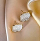 Сережки делікатні Прямокутники jewelry Білі - зображення 6