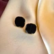 Сережки делікатні Прямокутники jewelry Чорні - зображення 8