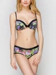 Купальник роздільний huit 8 Love The Keys 20/308 елегантний формована чашка push up шортики 75C/40 Зелений з квітковим принтом (3417853618301) - зображення 1