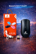 Беспроводная аккумуляторная мышь двухрежимная Bluetooth + 2.4GHz, оптическая, DPI до 2000, USB-ресивер, черная - изображение 5