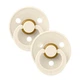 Соска BIBS 6-18 m Colour Latex Round Ivory 2 шт - зображення 1