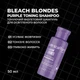 Тонуючий фіолетовий шампунь для освітленого волосся Lee Stafford Bleach Blondes Purple Toning Shampoo,50мл - изображение 1