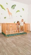 Детская деревянная кровать-манеж от Busy Wood «Оазис» с высокими бортиками, 200×90 см, Натуральное дерево+Мятный - изображение 3