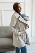 Демисезонный плащ 3 в 1 для беременных и слингоношения Kimberly 46 Lullababe Молочный LB01KM162 - изображение 8