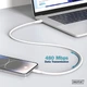 Кабель Digitus USB-A > USB-C, USB 2.0, 60W, силіконовий, 2м White (AK-300340-020-W) - зображення 6