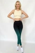 Лосины push up женские ♦ Buleiman ♦ черно-зеленые ♦ высокая талия ♦ спортивные лосины для фитнеса M - изображение 4