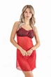 Нічна сорочка жіноча з сіточки та мережива Felisiya Lingerie Червоний 109-101c170 М - зображення 4