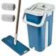 Швабра с ведром 11 л с автоматическим отжимом + 2 насадки Cleaning Mop серая (G5940) - изображение 1