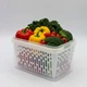 Контейнер для зберігання продуктів 6л двошаровий пластиковий з герметичною кришкою для свіжості овочів та фруктів - зображення 4